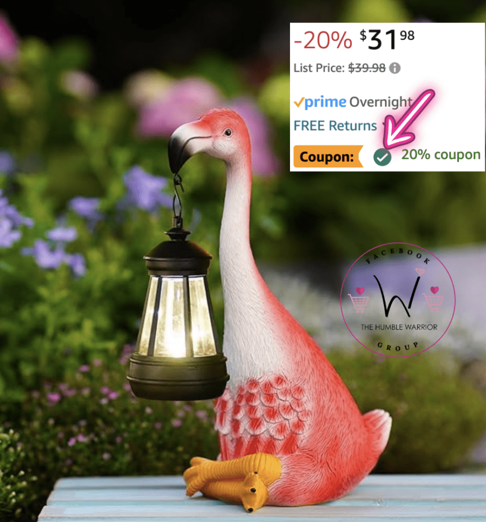 Flamingo Solar Lantern Garden Statue!